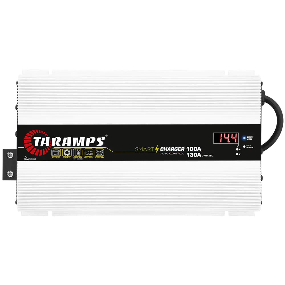 Cargador de baterías Taramps Smart Charger 100/130A, 130A, modo dinámico, fuente de alimentación para sistemas de audio de coche, 1850 vatios de potencia máxima de salida, bivolt automático 127/220 VCA