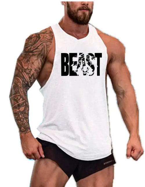 Load image into Gallery viewer, Men&#39;s Cotton Sleeveless Gym Tank Top - Breathable
