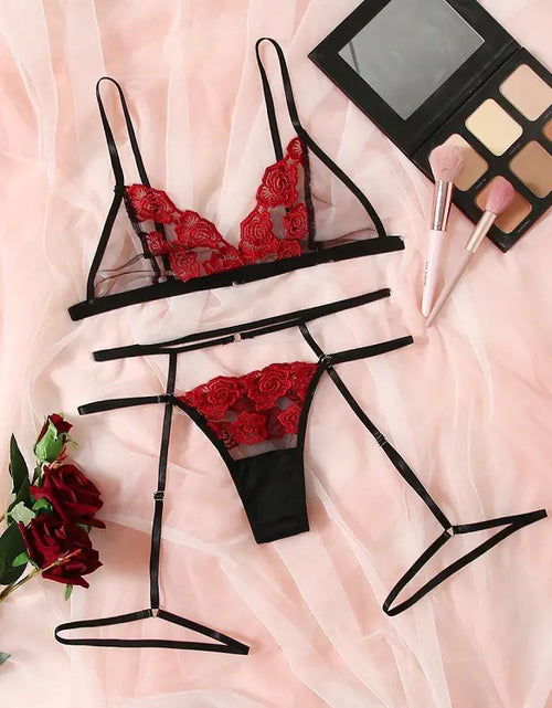 Load image into Gallery viewer, Lace Embroidered Lingerie Set for Women
