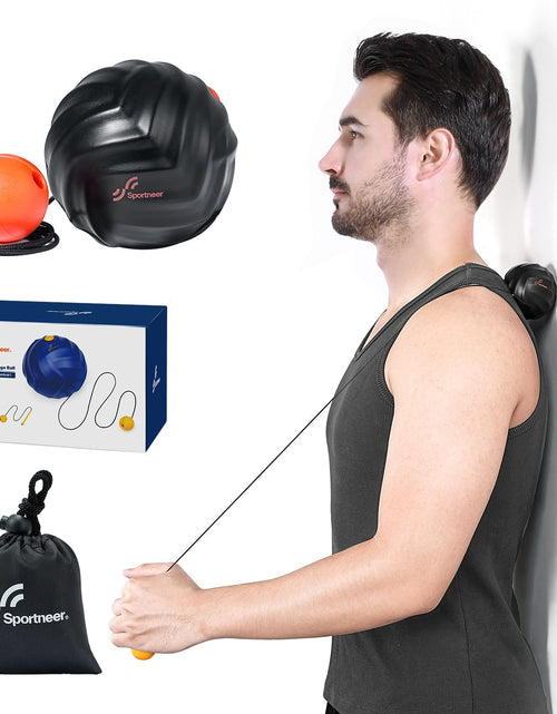 Cargar imagen en el visor de la galería, Sportneer Massage Lacrosse Ball with String Deep Tissue Massager for Back Myofascial Release Shoulder Trigger Point Therapy &amp; Foot Plantar Fasciitis Free Relax for Whole Body (Black)

