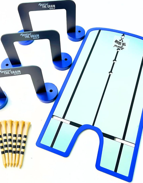 Load image into Gallery viewer, Golf Putting Alignment Mirror Gates Tees &amp; Bag Training Combo Pack Golf Accessories for Men Putting Trainer for Indoor &amp; Outdoor Golf Gifts for Men
