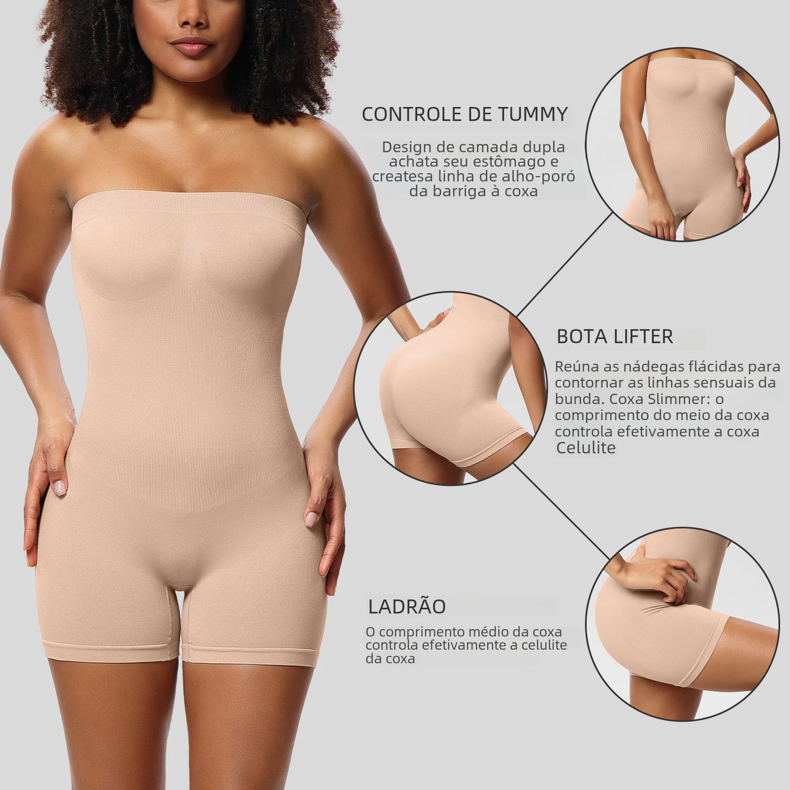 Body moldeador para mujer personalizado con tirantes desmontables