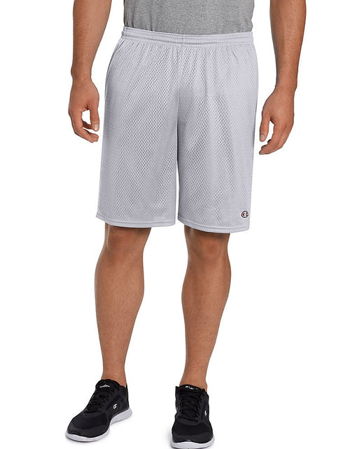 Charger l'image dans la visionneuse de galerie, Champion mens 9" Shorts Mesh Shorts 9" Mesh Basketball Shorts Mesh Gym Shorts Logo Shorts Granite Heather-586nha Medium US

