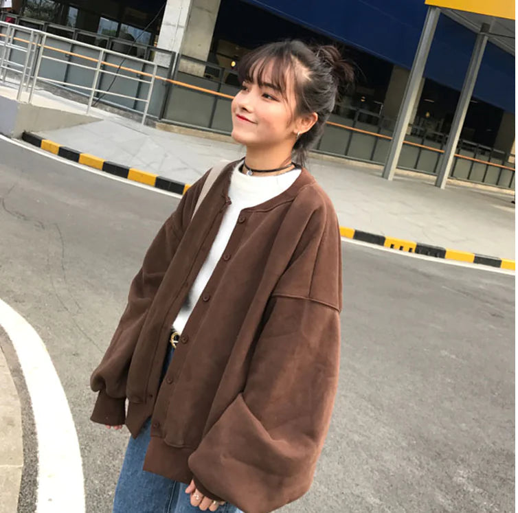 Lantern Sleeve Cardigan Jacket