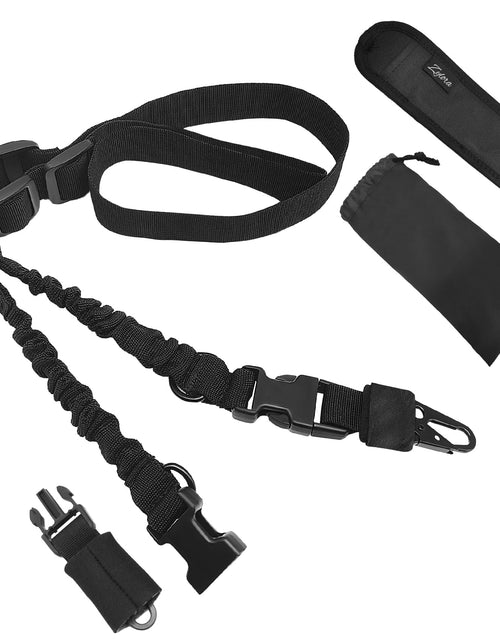 Load image into Gallery viewer, ZYLORA 2 Point Rifle Sling with Adjustable Length Shoulder Pad Metal Hook Traditional Gun Sling for Outdoor Sports Rifle Accessories for Hunting and Shooting
