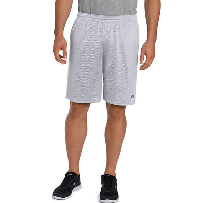 Champion mens 9" Shorts Mesh Shorts 9" Mesh Basketball Shorts Mesh Gym Shorts Logo Shorts Granite Heather-586nha Medium US