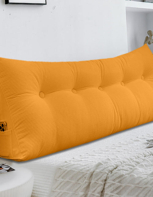 Cargar imagen en el visor de la galería, Almohada de cuña Shuyeon para cabecero, almohada de cuña triangular para cabecero, almohada de cabecero, almohada de lectura para divanes y literas con funda de terciopelo extraíble
