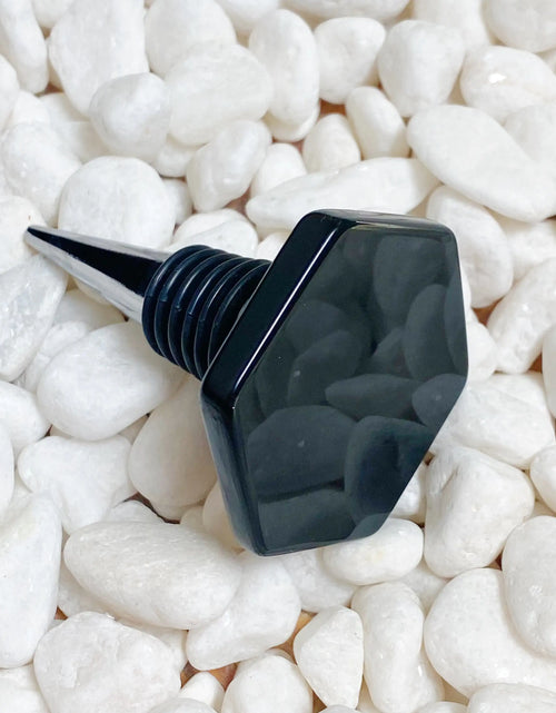 Load image into Gallery viewer, Soho Lounge Hexagon Stone Wine Stopper
