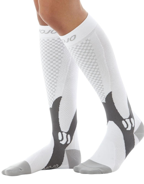 Load image into Gallery viewer, MoJo Recovery &amp; Performance Sports Compression Socks - White X-Large
