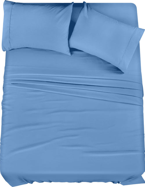 Load image into Gallery viewer, Utopia Bedding Queen Bed Sheets Set - 4 Piece Bedding - Brushed Microfiber - Shrinkage and Fade Resistant - Easy Care (Queen Dutch Blue)
