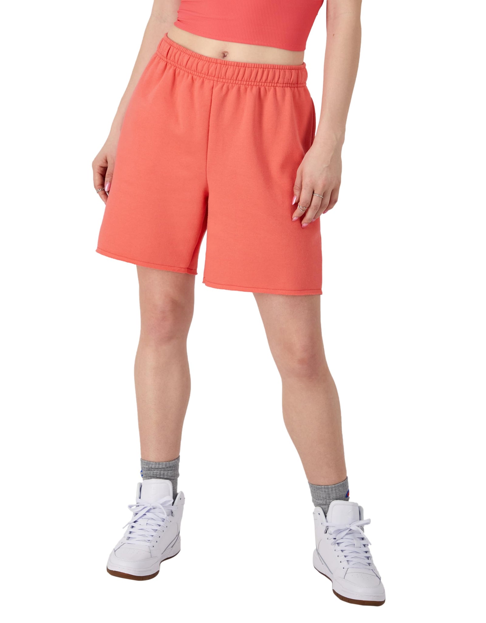 Champion Womens Shorts Powerblend Fleece Shorts Comfortable Shorts for Women 6.5"