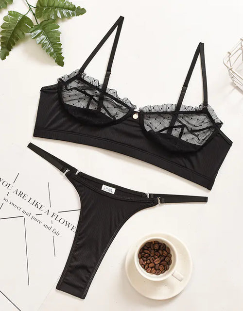 Load image into Gallery viewer, Lace Trim Lingerie with Straps for Women
