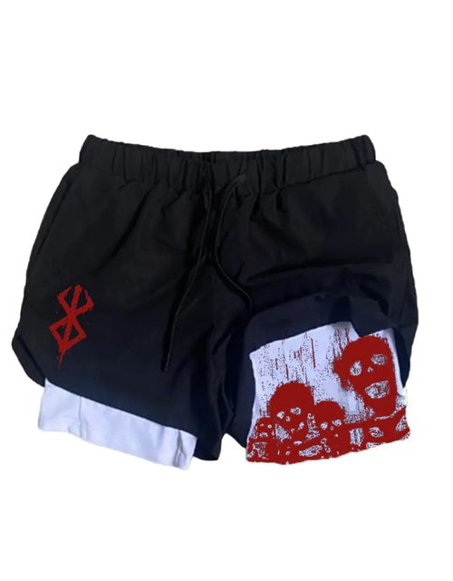 Load image into Gallery viewer, 2023 Summer Men&#39;s Double Layer Anime Print Shorts
