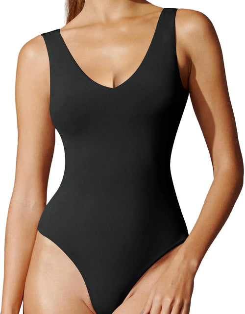 Load image into Gallery viewer, IUGA Bodysuits for Women Tummy Control V Neck Backless Bodysuit Tops Sleeveless Tank Top Body Suits for Women
