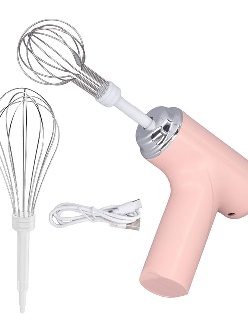 Charger l'image dans la visionneuse de galerie, Mixeur électrique sans fil Gigicial, mélangeur électrique portatif avec 3 vitesses de contrôle automatique, idéal pour mélanger bretzels, gâteaux, œufs, pâte, mixeur alimentaire (Rose)
