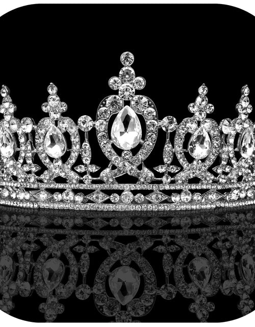 Load image into Gallery viewer, Chanaco Crystal Crowns Tiaras for Women Rhinestone Queen Headbands Silver Princess Tiara for Girls Non Slip Quinceanera Crown with Combs Bride Wedding Party Accessories Happy Birthday Gifts

