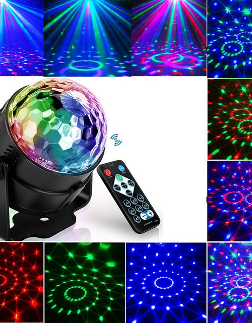 Cargar imagen en el visor de la galería, Luces de discoteca, estroboscópicas, LED, bola de DJ, bombilla activada por sonido, lámpara de decoración para baile

