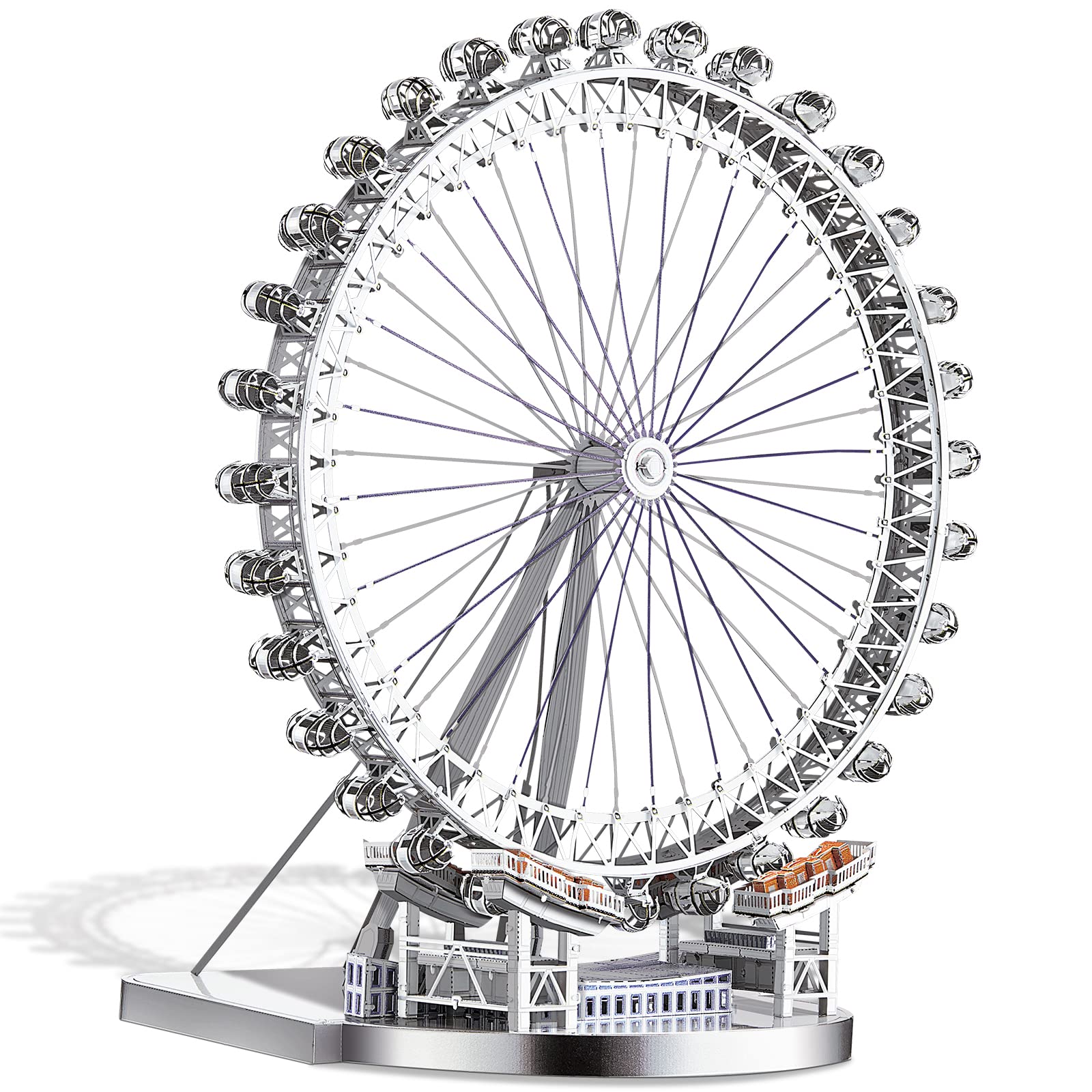 Piececool 3D Metal Model Puzzles for Adults Upgraded Large London Eye Architecture 3D Metal Models Building Kits Best Birthday Gifts 141 Pcs