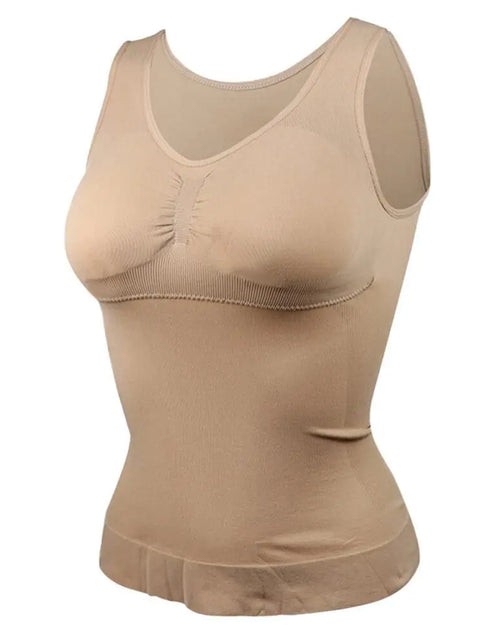 Cargar imagen en el visor de la galería, Camiseta de tirantes moldeadora para mujer con relleno
