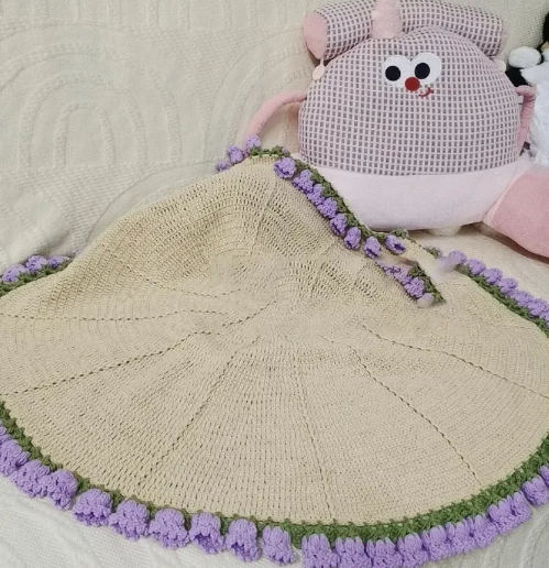 Load image into Gallery viewer, Crocheted Flower Blanket
