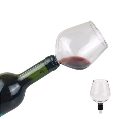 Red Wine Glass with Silicone for Direct Bottle Drinking