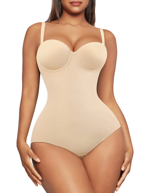 Load image into Gallery viewer, FeelinGirl Bodysuit Shapewear for Women Tummy Control Body Shaper Backless Bodysuit Tops Body Shaper with Built-in Bra
