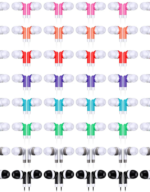 Load image into Gallery viewer, Konohan 160 Packs Bulk Earbuds with Wire Kids Earphones Classroom Headphones for Students Headphones Individually Bagged 8 Colors Ear Buds Bulk Headphones for Classroom School Library (Multicolor)
