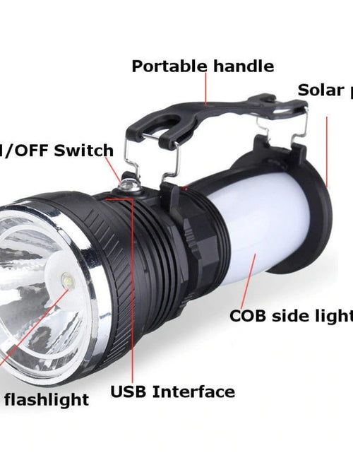 Load image into Gallery viewer, Solar-Powered 3-in-1 Camping Light &amp; Power Bank
