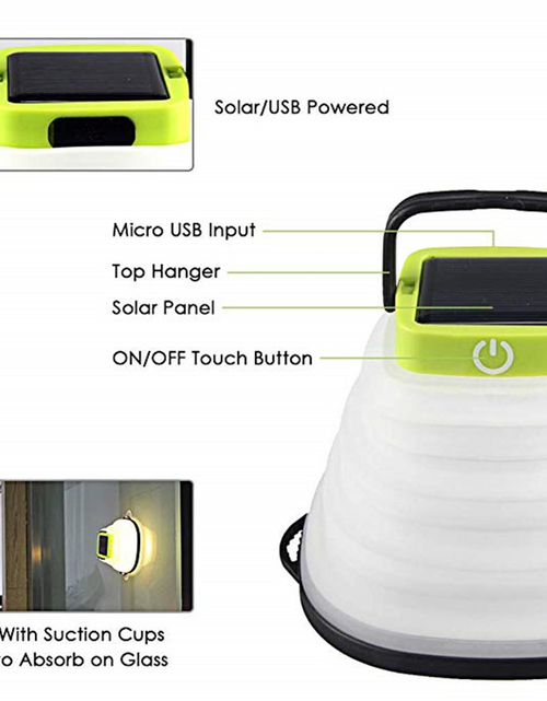 Load image into Gallery viewer, Solar Camping Lantern – Foldable, Multi-Mode LED Light
