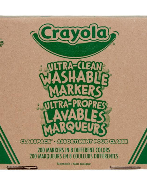 Charger l'image dans la visionneuse de galerie, Marqueurs lavables Crayola à pointe large - 200 unités (8 couleurs) Marqueurs en vrac pour enfants pour la rentrée scolaire - Indispensable pour la salle de classe des enseignants
