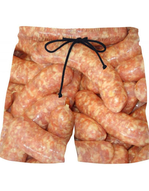 Cargar imagen en el visor de la galería, QIGUANDZ Mens Beach Shorts Funny cheese snack Print Board Shorts Hawaiian Casual Quick Dry Swim Trunks Novelty Shorts with Pockets
