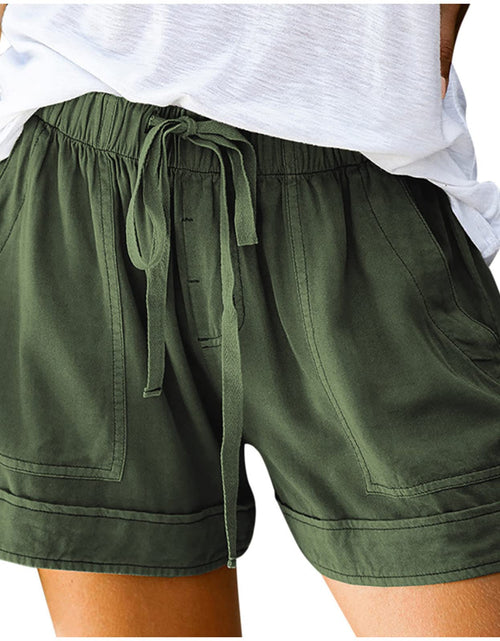 Load image into Gallery viewer, DASAYO Shorts with Pockets for Women Cotton Drawstring Elastic Waist Casual Shorts Loose Lounge Summer Shorts 2025
