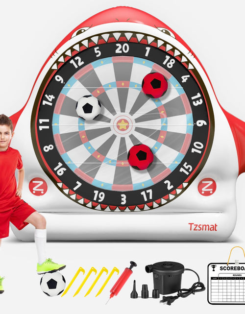 Load image into Gallery viewer, Tzsmat Inflatable Game Outdoor Giant Dartboard for Soccer Large Carnival Outdoor Games Giant Outdoor Game Activities Giant Yard Games Soccer Darts (Red Extra Large-XL)
