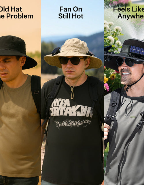Cargar imagen en el visor de la galería, Gorra con ventilador solar UPF50+, gorra con ventilador solar y carga USB - Gorra solar refrescante, sombrero de pescador, pesca al aire libre, ocio al aire libre, camping, senderismo, trabajo al aire libre, ocio al aire libre
