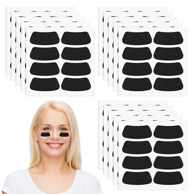 Cholemy 120 Pairs Eye Black Stickers Bulk Baseball Face Glitter Stickers Football Softball Party Favor Spirit Day Accessories (Black)
