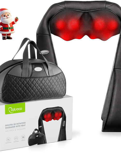 Charger l'image dans la visionneuse de galerie, cotsoco Shiatsu Back Neck and Shoulder Massager with HeatDeep Tissue 3D Kneading Pillow Electric Full Body Massager for LegsFootBody Muscle Pain ReliefGifts for Mom Dad
