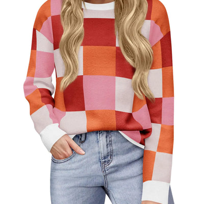 Yousify Womens Sweater Winter Clothes for Women Cashmere Sweaters Trendy Outfits for Women 2024 Red XL