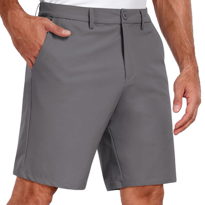 COOFANDY Mens Dress Shorts 7 Inch Inseam Casual Shorts Big and Tall Golf Shorts Black