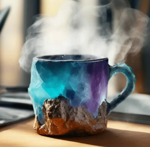 Load image into Gallery viewer, 400ml Resin Mineral Crystal Coffee Mugs
