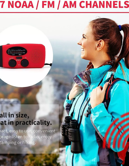 Load image into Gallery viewer, Emergency  Radio Crank Solar Hand Weather 1000mAh Power Bank Charger Flash Light
