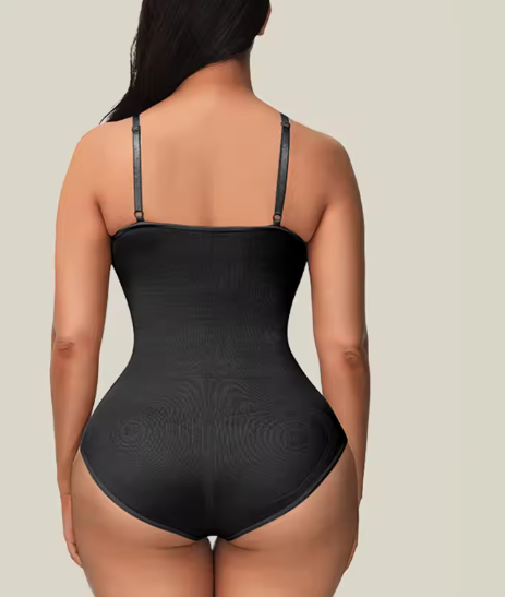 Load image into Gallery viewer, Super Sale V Neck Spaghetti Strap Bodysuit Compression Body Suits Open Crotch Shapewear Slimming Body Shaper Smooth Out Bodysuit
