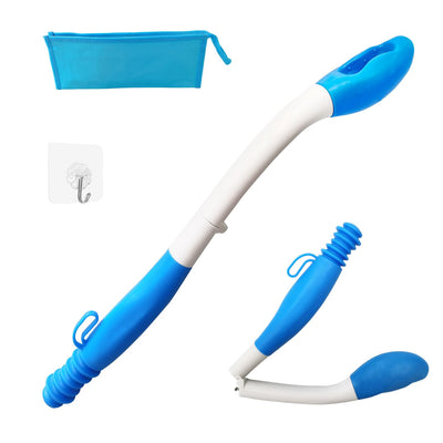 Foldable Toilet Aids for Wiping - Butt Wiper Self Wipe Assist Toilet Aid Wand - Long Reach Comfort Bottom Wiping Aid Tool - Daily Living Bathroom Aids for Limited Mobility