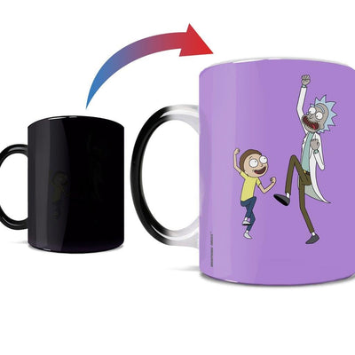 Morphing Mugs Rick and Morty – Logo - One 11 oz Color Changing Ceramic Mug – Image Revealed When HOT Liquid Is Added!