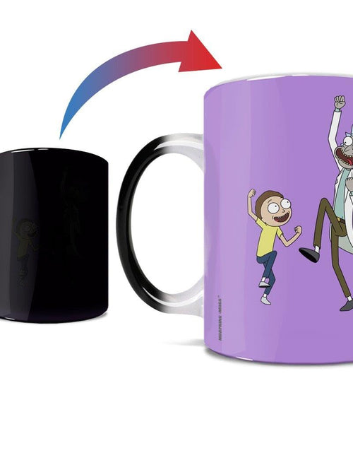 Load image into Gallery viewer, Morphing Mugs Rick and Morty – Logo - One 11 oz Color Changing Ceramic Mug – Image Revealed When HOT Liquid Is Added!

