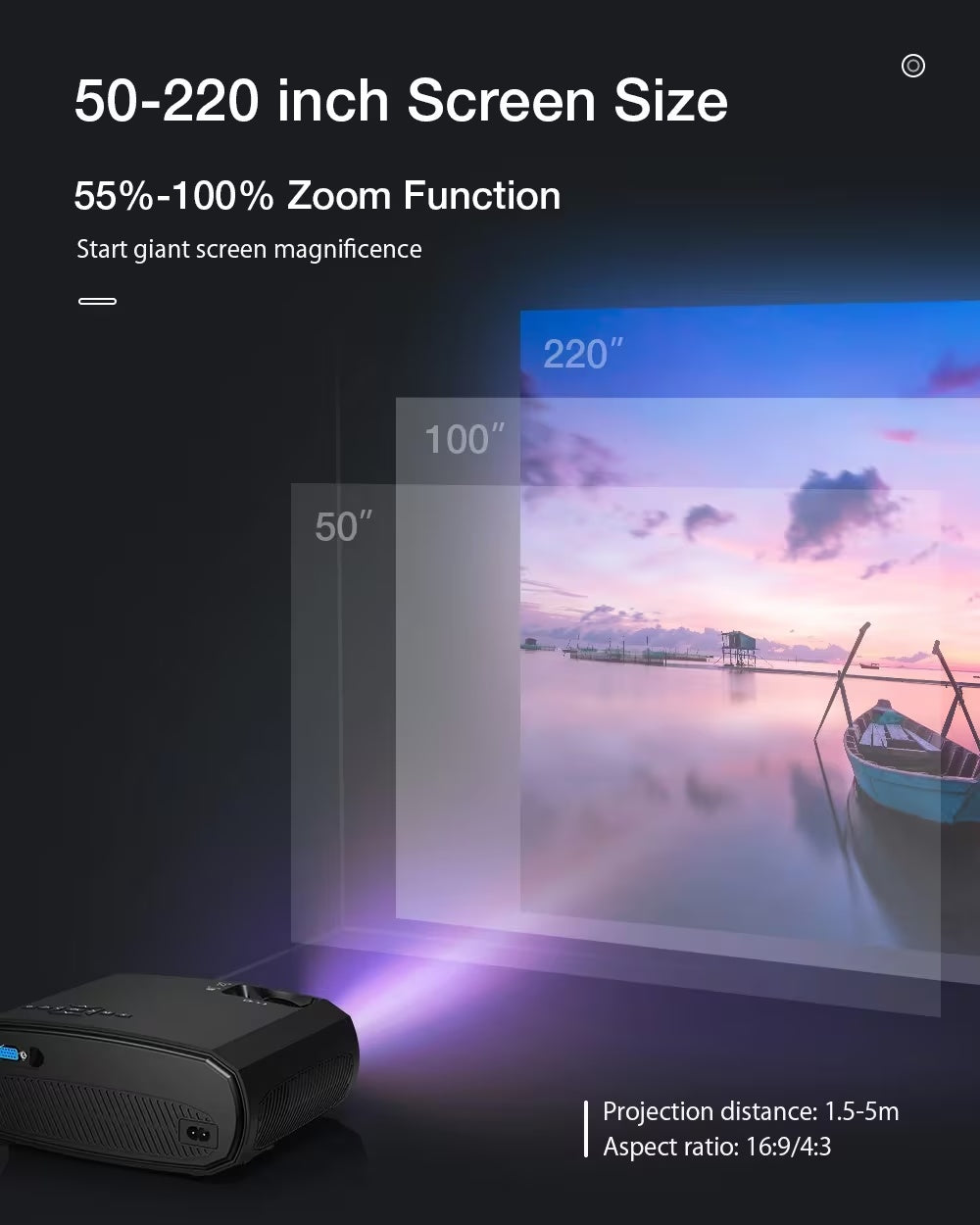 Proyector de cine en casa para exteriores