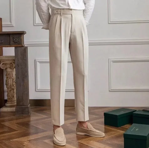 Load image into Gallery viewer, Men&#39;s Slim-Fit Cropped Suit Pants
