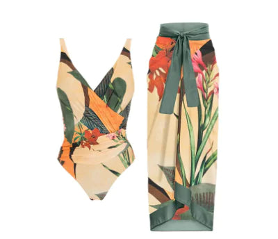 Wholesale Retro One-Piece Slimming Swimwear