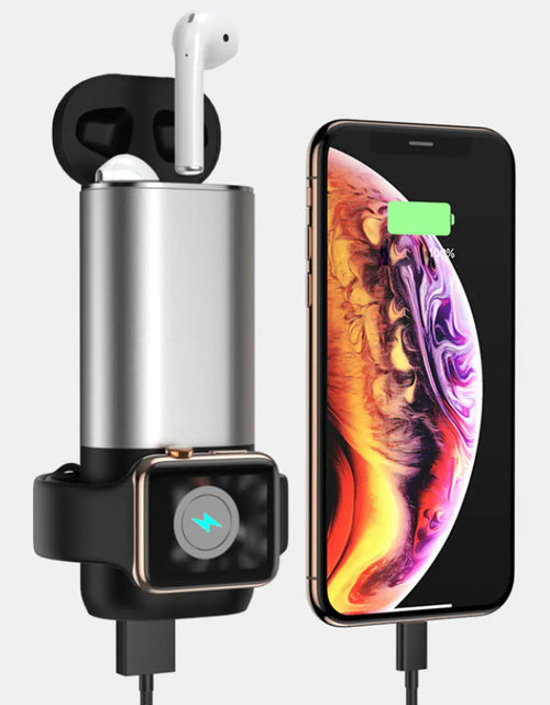 Cargar imagen en el visor de la galería, Cargador Inalámbrico Porta 3 en 1 para Apple Watch, Airpods y Teléfono
