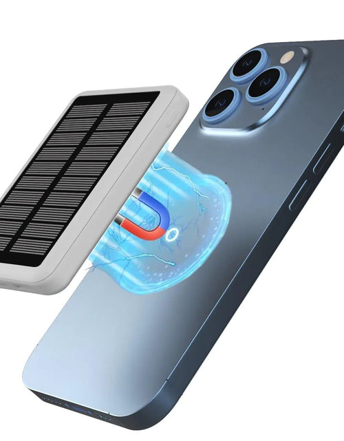 Charger l'image dans la visionneuse de galerie, Chargeur magnétique RAbrand Chargeur portable Batterie externe Chargeur solaire pour téléphone Batterie externe solaire pour iPhone Batterie externe à chargement rapide Batterie externe portable Chargeur de téléphone portable Chargeur sans fil iPhone
