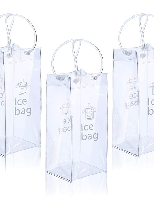 Charger l'image dans la visionneuse de galerie, Ice Wine Bag Portable Collapsible Clear Wine Pouch Cooler with Handle for PartyOutdoorChampagneCold BeerWhite WineChilled BeveragesIced Drinks 3 Pack (3)
